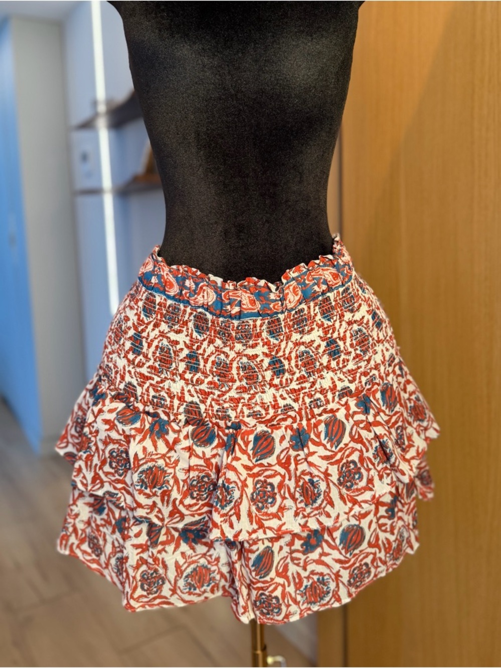 House of Harlow 1960 Boho Smocked Tiered Mini Skirt | Boho Muse